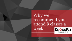 graphic with text of why we recommending attending class three days a week
